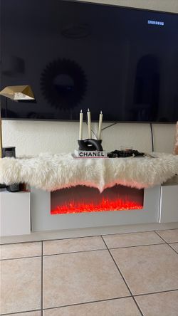 ✨ Modern Luxury TV Console with Electric Fireplace
