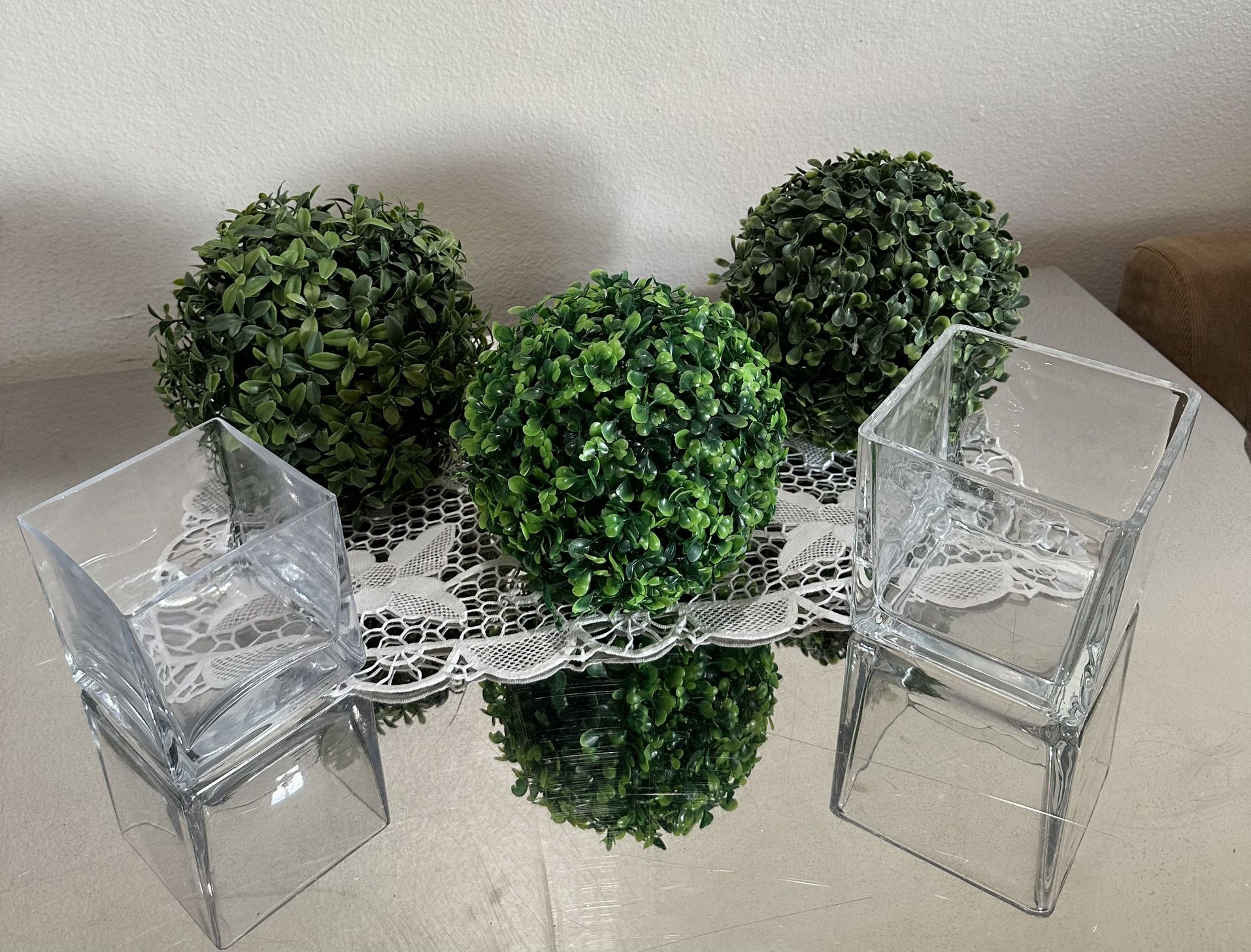 2 Vases 3 Flowers Home decor Office Decoration