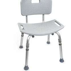 McKesson Aluminum Bath Bench, Adjustable Height, 19.25" Seat, 400 lbs Weight Capacity, 4 Ct