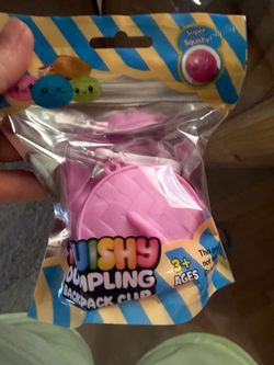 Dumpling squishy mini key chain