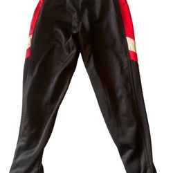 Athletic Works Boy's Tricot Sweatpants Jogger Black &  Red Size S (6-7) 