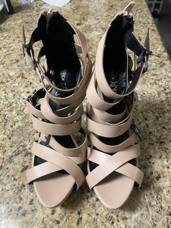 Rock Republic Tan Heels size 9