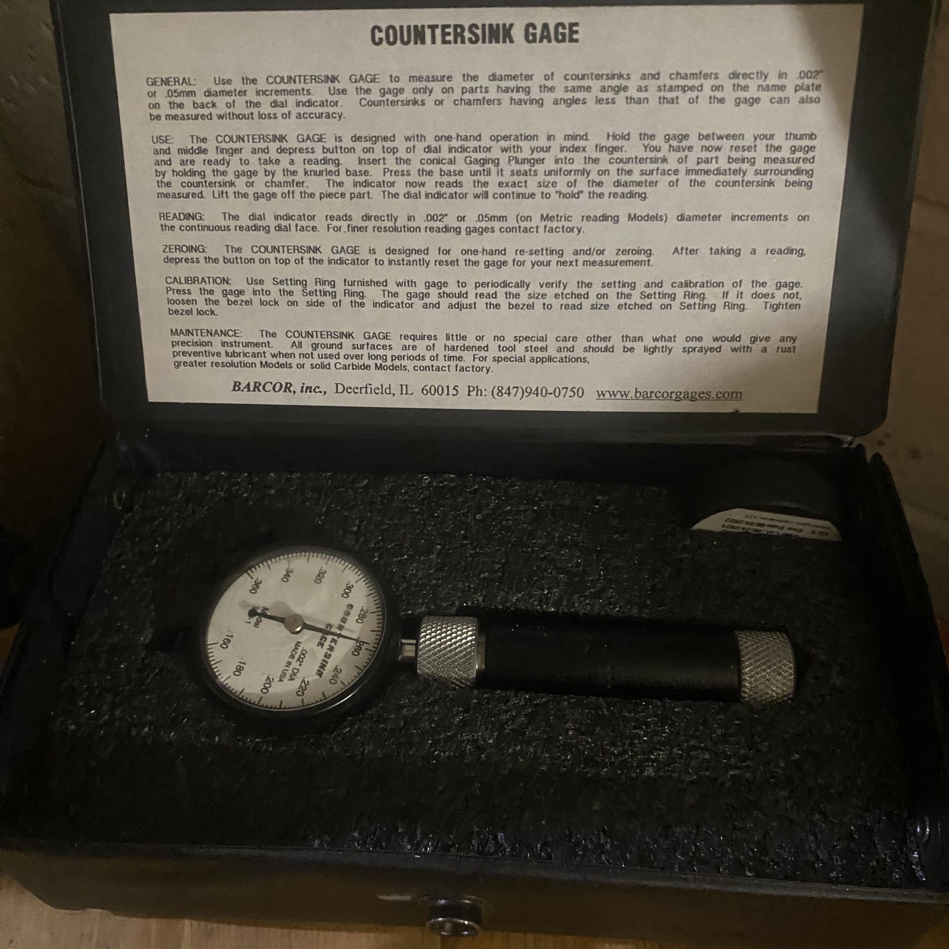 Countersink Gauge
