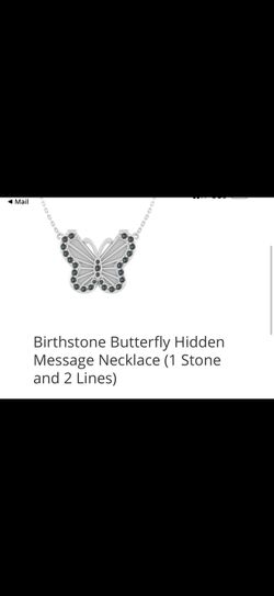 Birthstone butterfly necklace