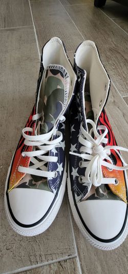 Converse All Star High Tops - Stars & Flames