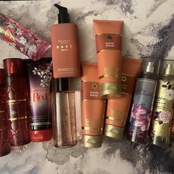 Bath and body works, Guess, and Victoria secret