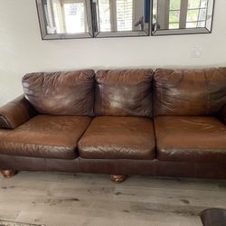2 Piece Leather Sofa Set