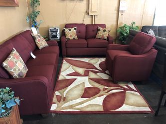 Traditional Fabric 3pc living room set