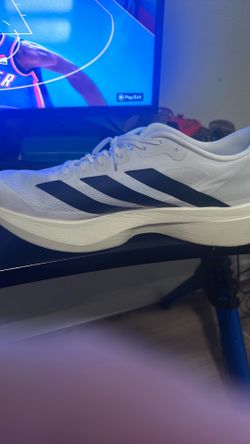 Adizero whit and black size 15
