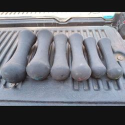 Set Of Rubber Coated Dumbbells 3 Lb, 5 Lb, 8 Lb, 32 Lb Total Weight