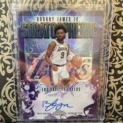 2025-26 Topps Basketball Chrome Bronny James Autograph Stratospheric Lakers Auto