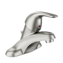 MOEN Adler WSL84502SRN Centerset 1-Handle Bathroom Faucet in Spot Resist Brushed
