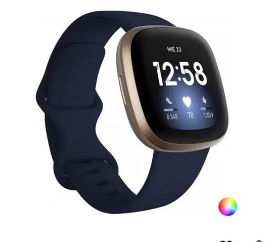 Fitbit Versa 3 Health & Fitness Smartwatch with GPS, 24/7,Midnight Blue/Gold