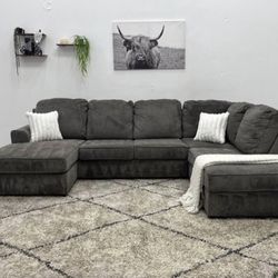 Gray Sectional Couch - Free Delivery 