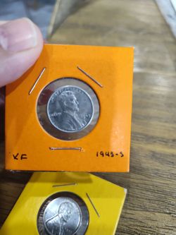 1943 -P ,1943-S Lincoln Steel Wheat Penny