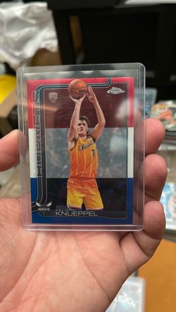 Topps chrome update basketball kon knueppel red white blue