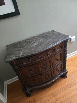 Nightstand w/Marble Top