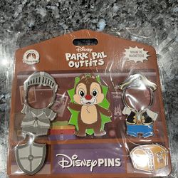 Disney Pins Dale Disney Park Pal Outfits Magnetic Pin Set. Brand new in original packaging never removed.
