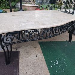 Marble TABLE. Metal Base