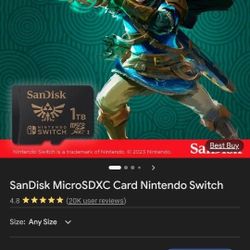Nintendo Switch  Micro SDXC Cards