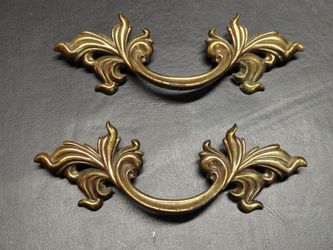 Antique French set of two dresser pulls