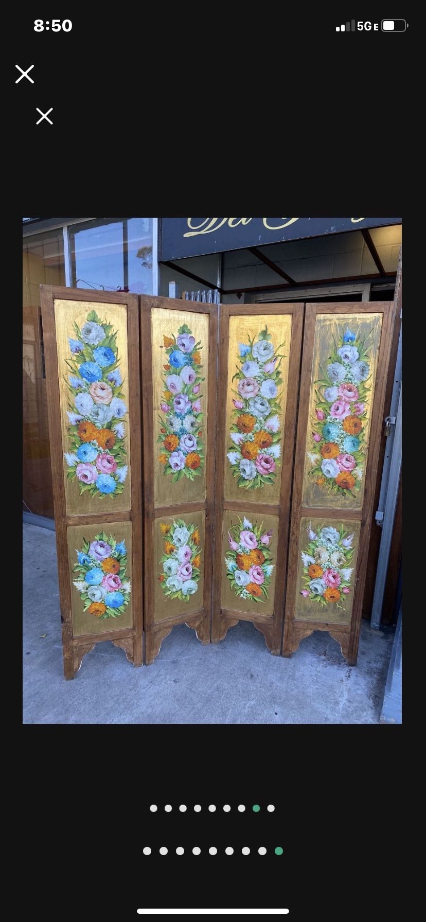 Beautiful Handpainted Solid Wood amazing room divider