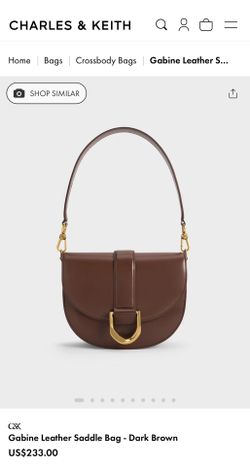 Charles & Keith Brown Saddle Bag 