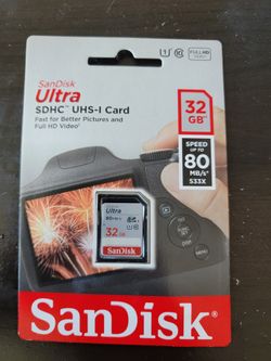 SanDisk Ultra SDHC UHS-I Card (Class 10) (32gb) (80mbps)
