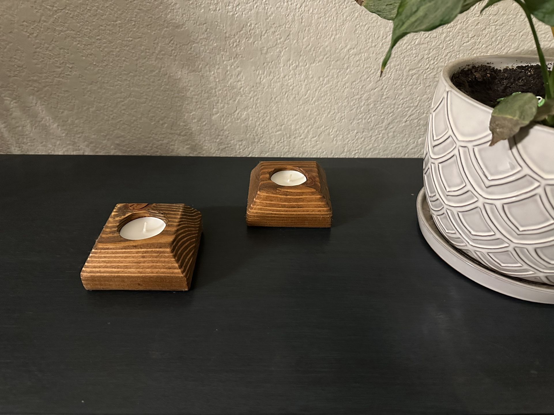 Rustic Tea Light Candle Holders
