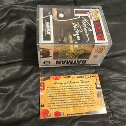 Christian Bale AND Kevin Conroy Signed Funko Pop Batman