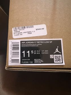 Air Jordan 17 Retro Low SP Lightning 2024