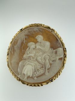 Signed: 'G. Noto' Museum Quality~14K Cameo Collectors Vintage Brooch/Pin/Pendant