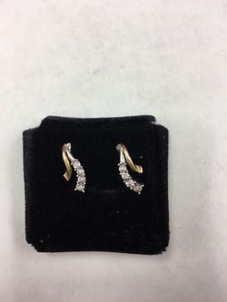 10kt Yellow & White Gold Earrings