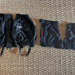Two pairs of gaiters for hiking/backpacking 