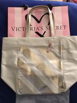 Victoria's Secret Gold tote NWT
