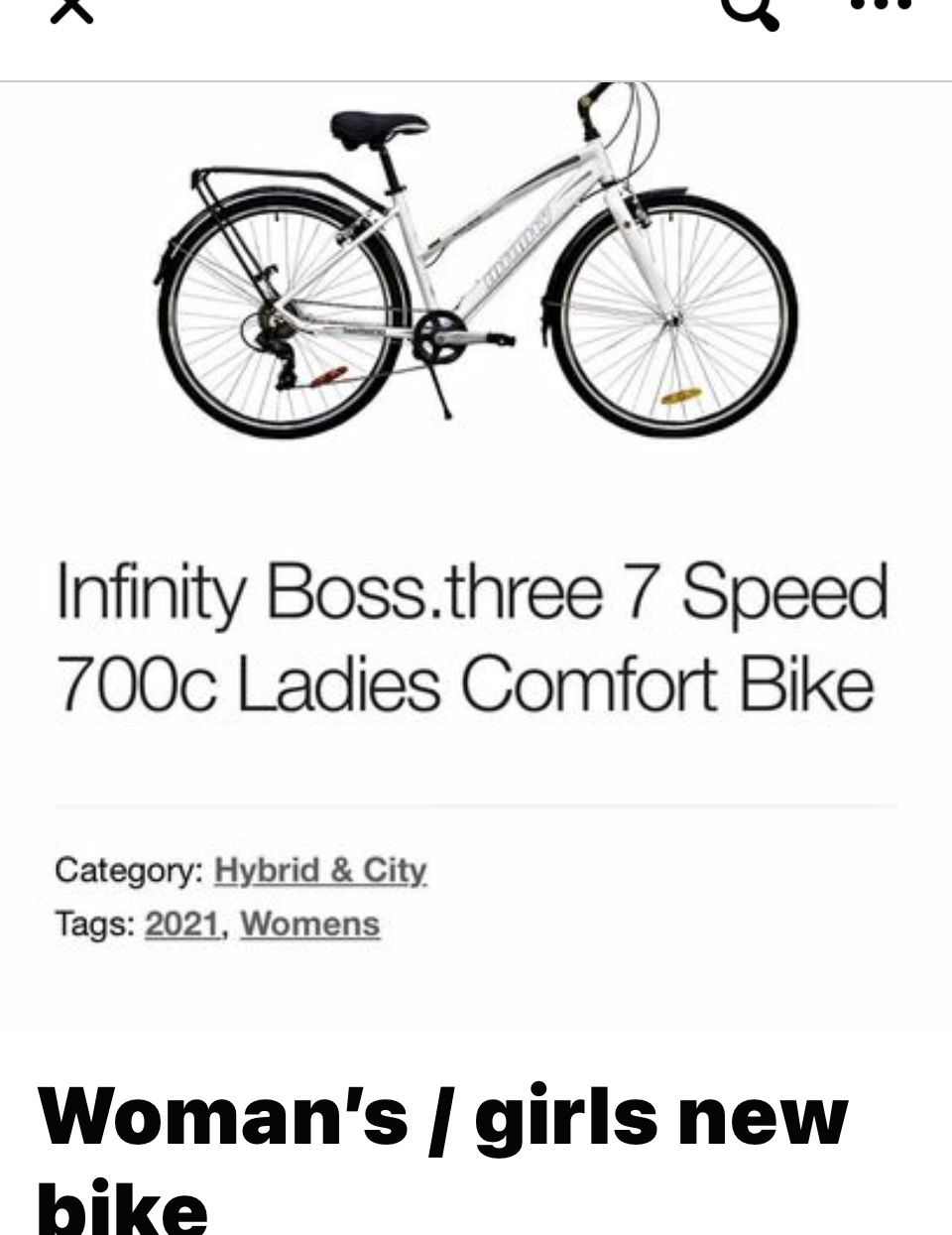 Infinity 700C Boss Woman's Bike