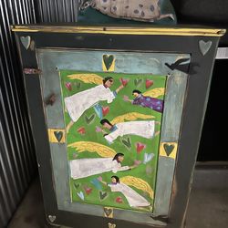 Hand painted cabinet