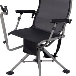 Hunting Chair with Shooting Rest, 360° Swivel Hunting Seat