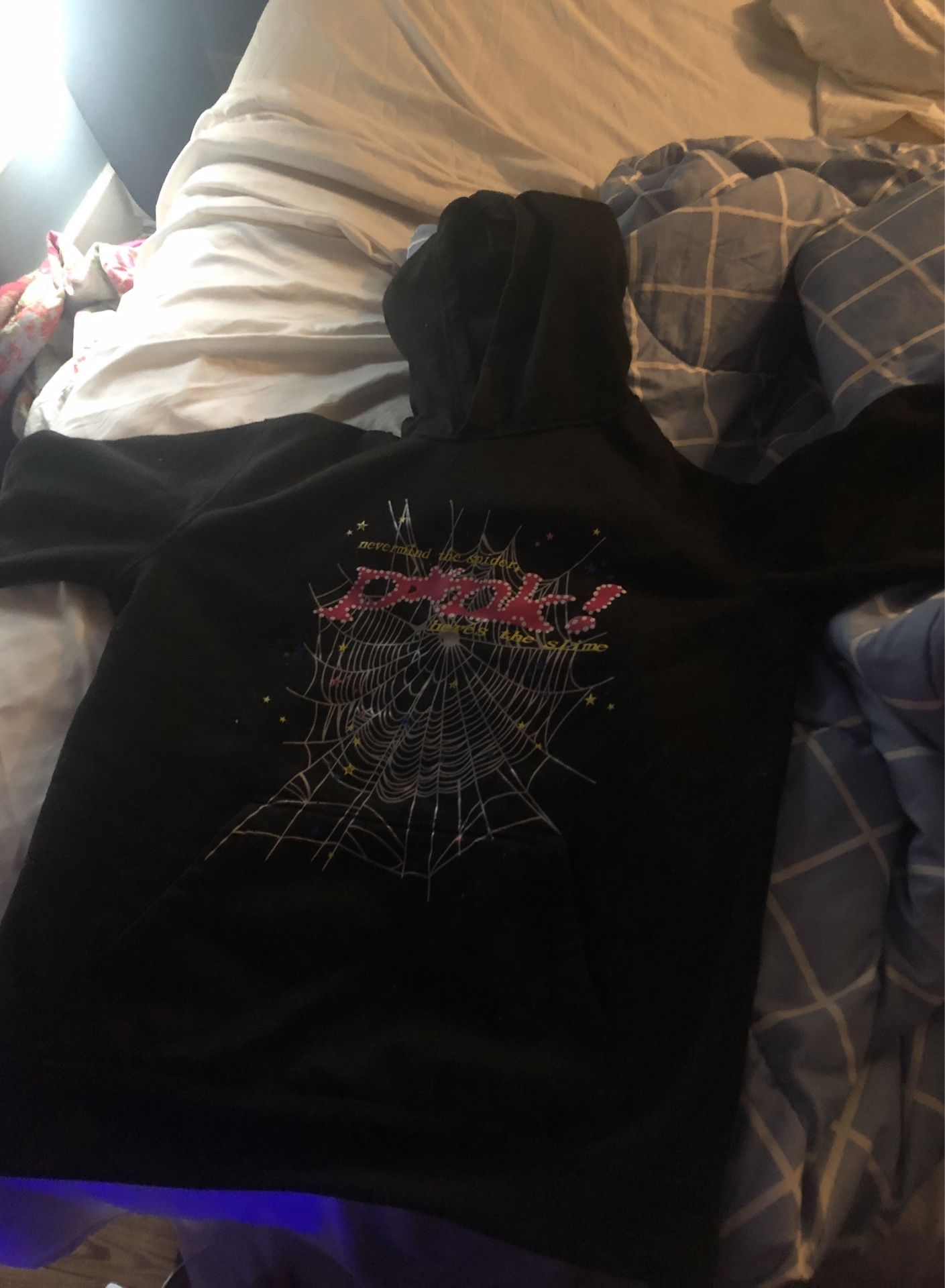 sp5der hoodie pink