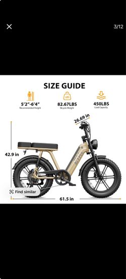 TST R7 E-Bike – 1500W Peak – 65 Mile Range – Fat Tire