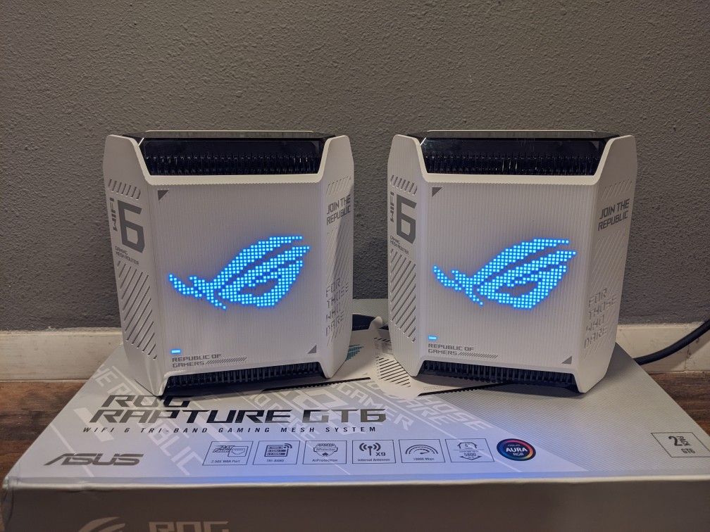 ASUS ROG Rapture GT6 2PK AX10000 Tri-Band WiFi 6 AiMesh Router