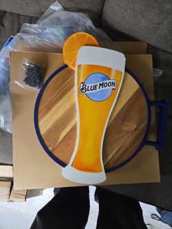 Blue Moon Pub Sign Mountable/Hangable