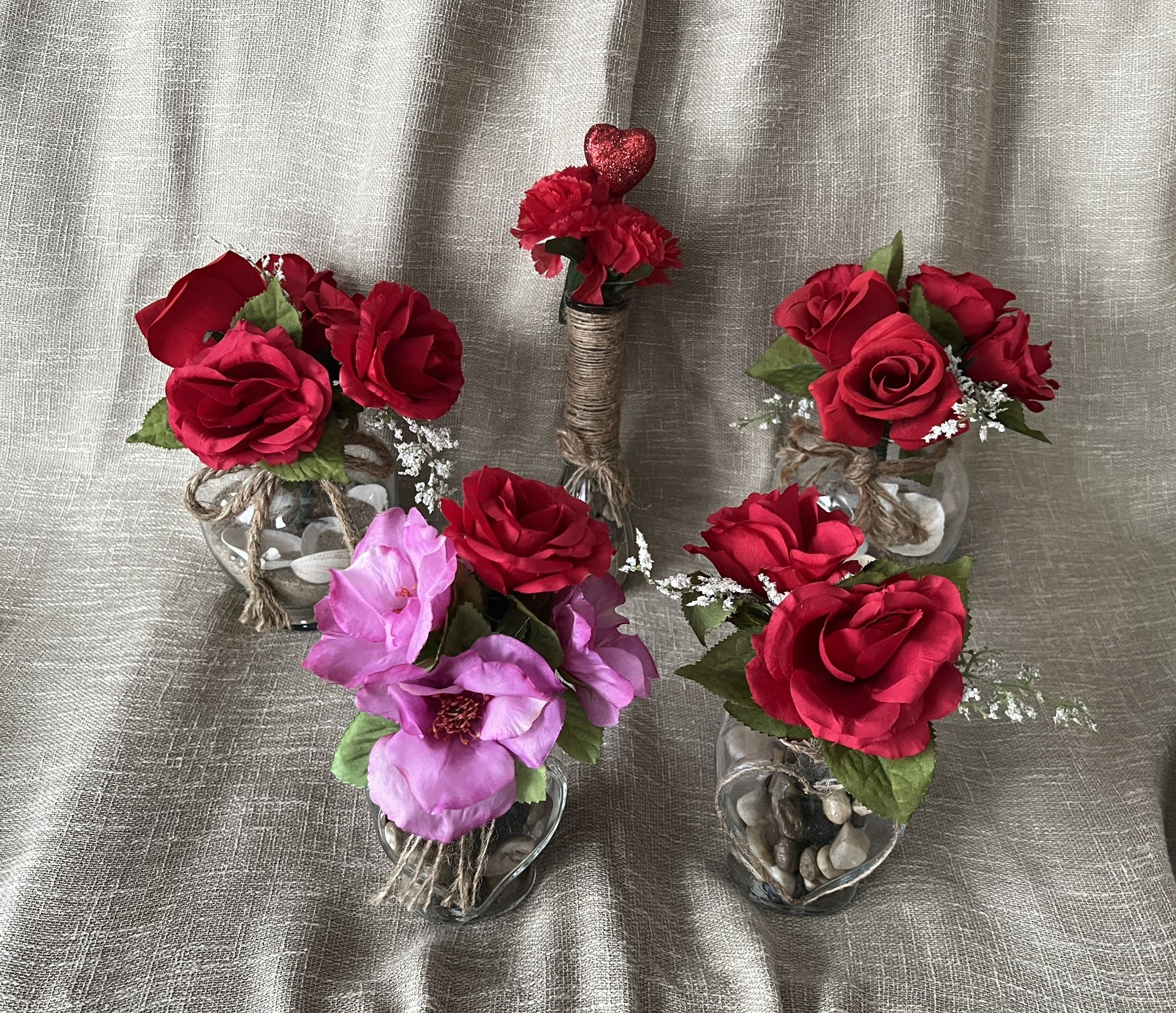 Forever Flowers In Glass Vases