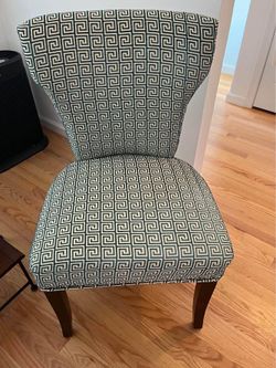 Accent Chair Greek Key Pattern