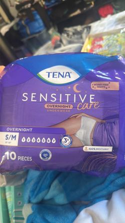TENA Sensitive Care Overnight Pads S/M