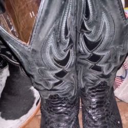 Black Python Snake Boots