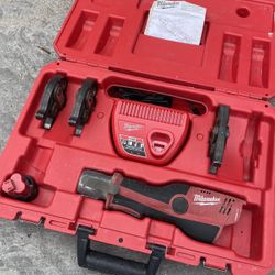 Milwaukee M12 12-Volt Lithium-Ion Force Logic Cordless ProPress Pro Press Tool Kit 3x Jaws w/ 1x 2.0 Ah Battery & Hard Case  $1299   