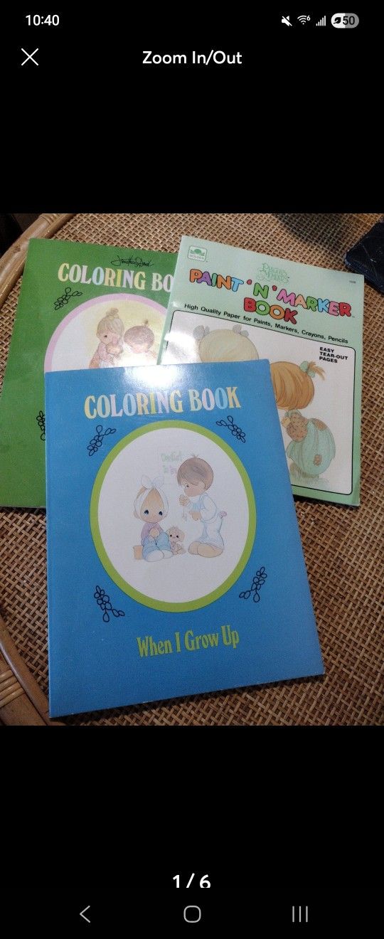 vintage precious moments coloring books
