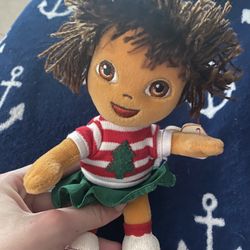 Ty Dora The Explorer Christmas Dora 8" Plush Stuffed Animal Toy