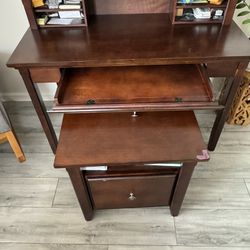 Desk & Matching Filing Cabinet